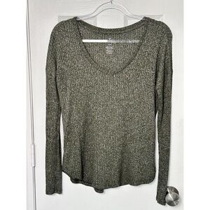 American Eagle Outfitters Forest Green Scoop Neck Sweater